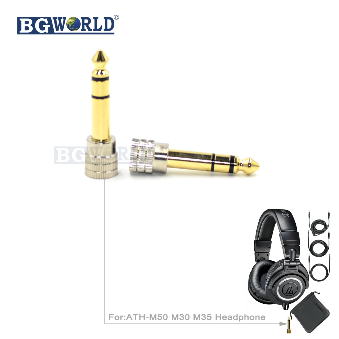BGWORLD 2 PCS Headphone adapter metal plug jack plug connector for ATH-M50 M30 M35 Headphones headset part
BGWORLD 2 PCS Headphone adapter metal plug jack plug connector for ATH-M50 M30 M35 Headphones headset part