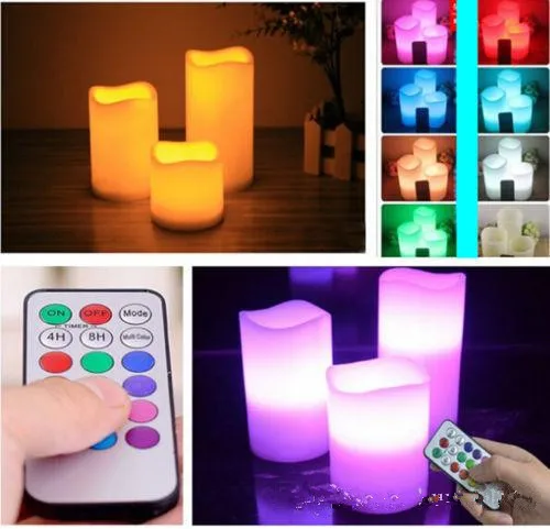 LED Flameless Remote Control 12 Color changing Led Candle Light Se pillar candles weddingChristmas Decoration 3 size
LED Flameless Remote Control 12 Color changing Led Candle Light Se pillar candles weddingChristmas Decoration 3 size