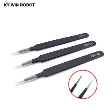 1PCS ESD-14 Anti-static Curved Straight Tip Forceps Precision Soldering Tweezers Set Electronic ESD Tweezers Tool
1PCS ESD-14 Anti-static Curved Straight Tip Forceps Precision Soldering Tweezers Set Electronic ESD Tweezers Tool