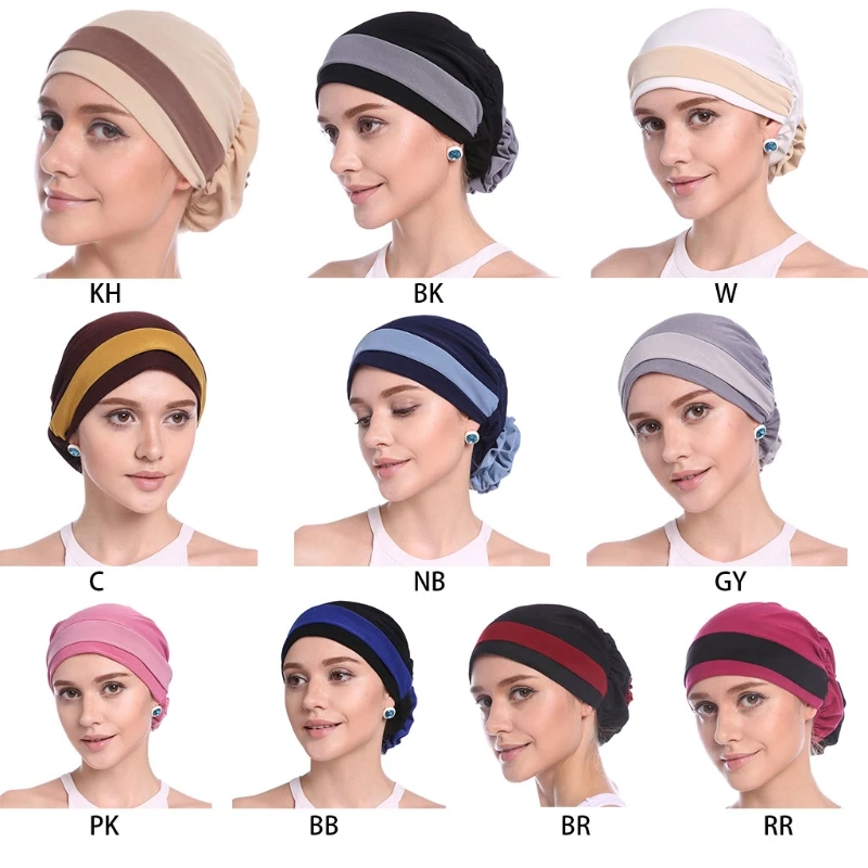Fashion Women's Elegant Stretchy Flower Block Color Muslim Turban Chemo Cancer Cap Beanie Hat Hot New Design 10 Colors 2018
Fashion Women's Elegant Stretchy Flower Block Color Muslim Turban Chemo Cancer Cap Beanie Hat Hot New Design 10 Colors 2018