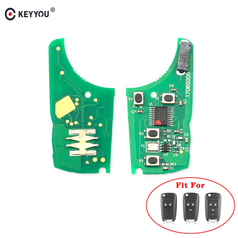 KEYYOU 2/3/4 Button 434Mhz Car Alarm Remote Key Circuit Board Electronic for Chevrolet Malibu Cruze Aveo Spark Sail With ID46
KEYYOU 2/3/4 Button 434Mhz Car Alarm Remote Key Circuit Board Electronic for Chevrolet Malibu Cruze Aveo Spark Sail With ID46