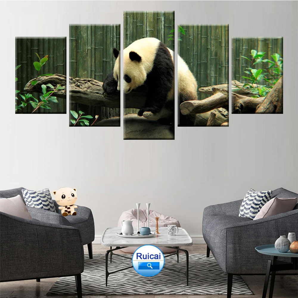 Canvas painting 5 panel HD printing bamboo forest panda poster picture children room bedroom decoration mural art
Canvas painting 5 panel HD printing bamboo forest panda poster picture children room bedroom decoration mural art