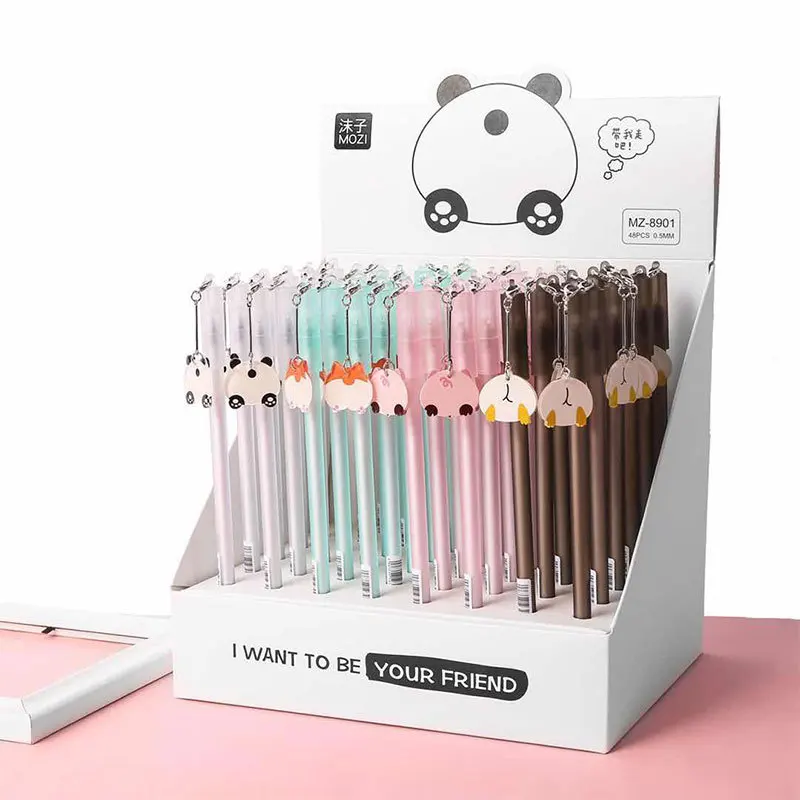 36 pcs/lot Double-Sided Bear Pendant Gel Pen Set Signature Pen Escolar Papelaria School Office Supply Promotional Gift
36 pcs/lot Double-Sided Bear Pendant Gel Pen Set Signature Pen Escolar Papelaria School Office Supply Promotional Gift