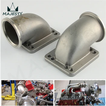 2PCS 63mm 2.5" Vband 90 Degree Cast Turbo Elbow Adapter Flange Fits For T3 T4 Turbocharger
2PCS 63mm 2.5" Vband 90 Degree Cast Turbo Elbow Adapter Flange Fits For T3 T4 Turbocharger
