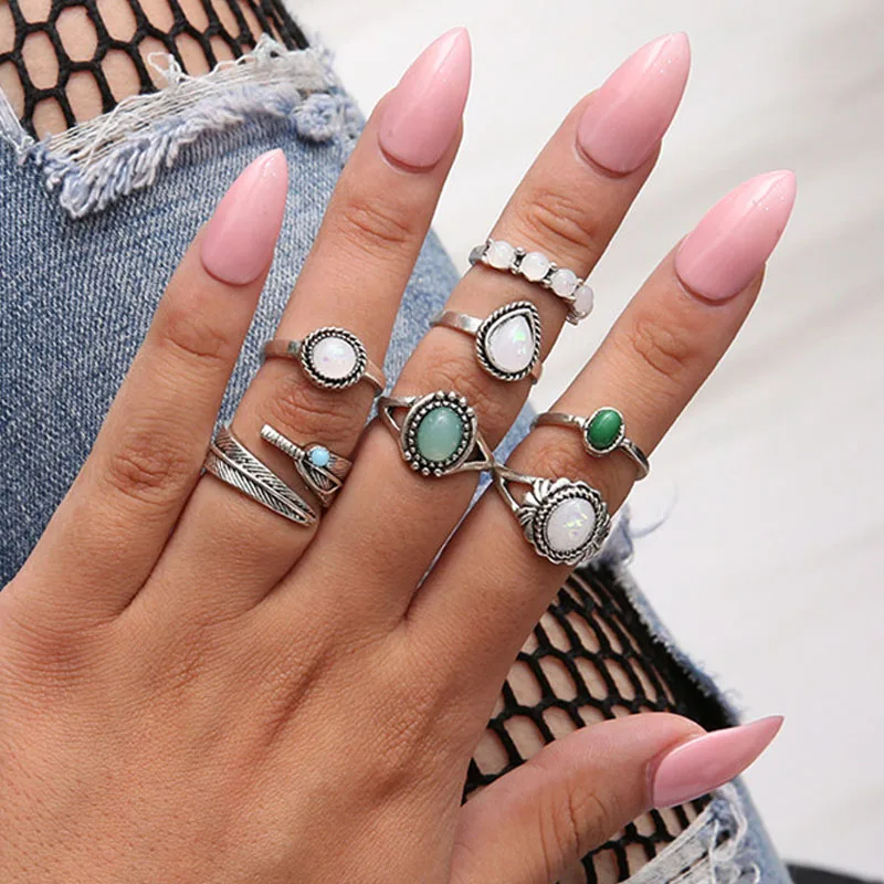 Retro leaf Knuckle Rings For Women Vintage Geometric Pattern Crystal Rings Set Party Bohemian Jewelry 7 PCS/Set
Retro leaf Knuckle Rings For Women Vintage Geometric Pattern Crystal Rings Set Party Bohemian Jewelry 7 PCS/Set