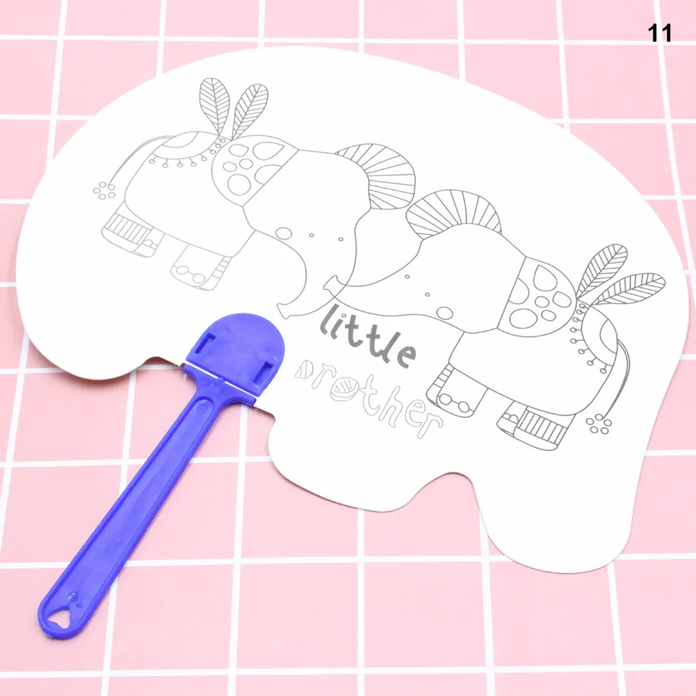 5 Pcs DIY Paper Fan White Doodle Tool Art Painting Durable for Children Kids RT99 | Дом и сад