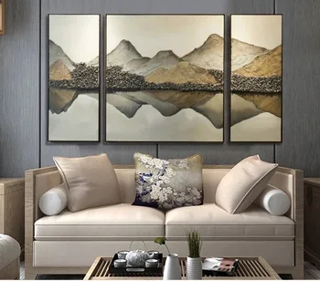 M104 3pcs Abstract painting 100% Hand painted Mountain In My Heart River on canvas with framed On selling
M104 3pcs Abstract painting 100% Hand painted Mountain In My Heart River on canvas with framed On selling