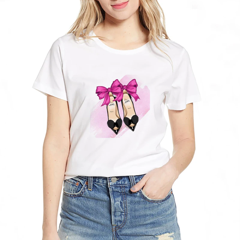 New Arrival Kawaii Harajuku Fashion Shoe Print Women's T-Shirt Casual Cotton Plus Size Woman Clothes Graphic Japanese Punk
New Arrival Kawaii Harajuku Fashion Shoe Print Women's T-Shirt Casual Cotton Plus Size Woman Clothes Graphic Japanese Punk