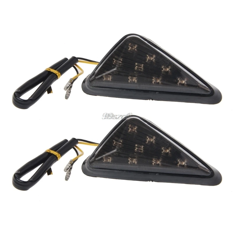1 Pair Triangle Flush Motorcycle Turn Signal Bulb Blinkers Indicator Light 9 LED Smoke Lens For For Honda Yamaha Suzuki YZF GSXR
1 Pair Triangle Flush Motorcycle Turn Signal Bulb Blinkers Indicator Light 9 LED Smoke Lens For For Honda Yamaha Suzuki YZF GSXR