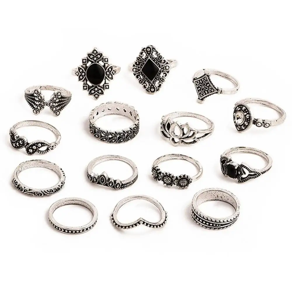 15PCS/Set Ring Set Finger Ring Kit Fashion Jewelry Bohemia Crystal Ring Set Bohemian Midi Finger Jewelry Bague Femme
15PCS/Set Ring Set Finger Ring Kit Fashion Jewelry Bohemia Crystal Ring Set Bohemian Midi Finger Jewelry Bague Femme