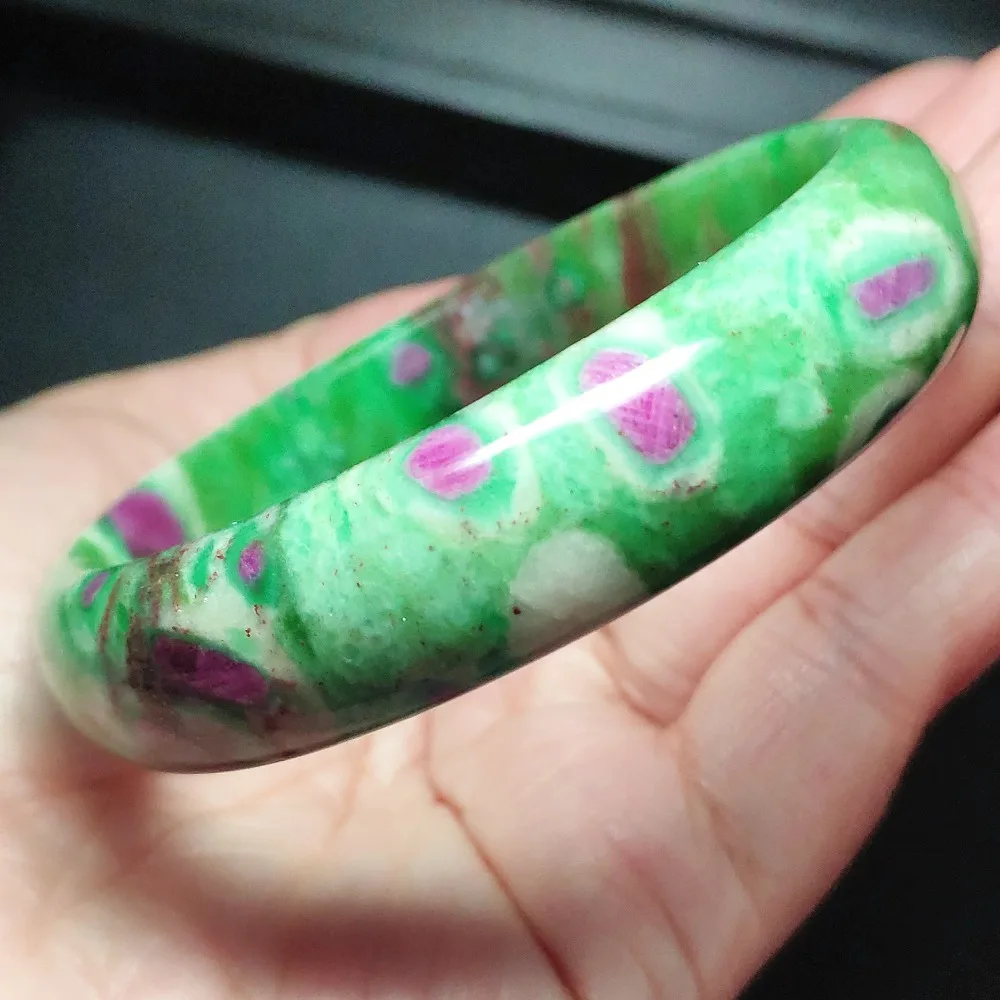 Genuine Natural Ruby Zoisite Red Green Woman Bangle Inner Diamater 60mm Gemstone Healing Stone Best Bangle Drop Shipping AAAAA
Genuine Natural Ruby Zoisite Red Green Woman Bangle Inner Diamater 60mm Gemstone Healing Stone Best Bangle Drop Shipping AAAAA