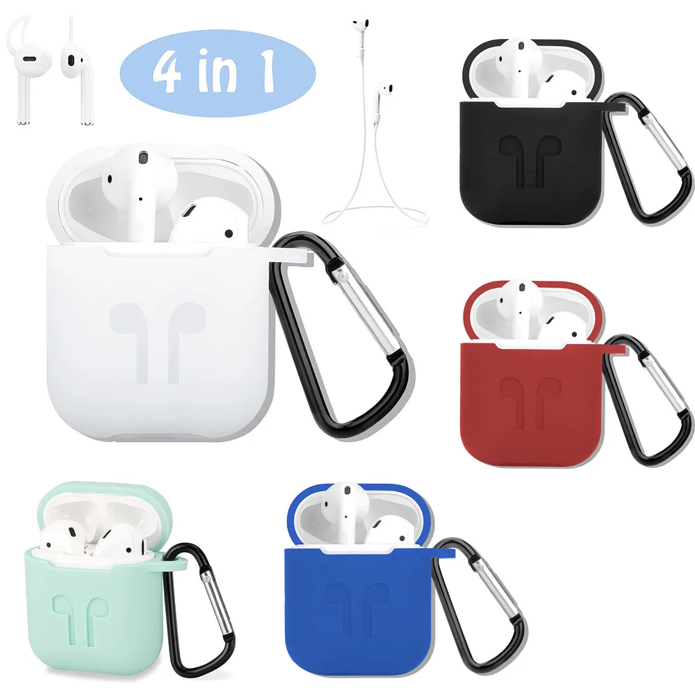 4In1 Function Case For Earpods Silicone Pouch Box+Anti-Lost Headphone Strap+Ear Cover Hooks+Carabiner Keychain For Apple AirPods
4In1 Function Case For Earpods Silicone Pouch Box+Anti-Lost Headphone Strap+Ear Cover Hooks+Carabiner Keychain For Apple AirPods