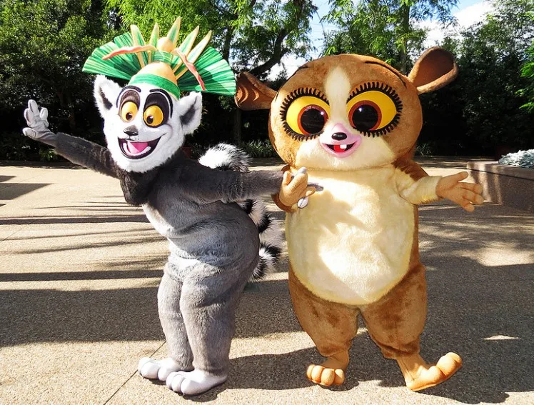 OISK Custom King Julien and Mort талисман плюшевый костюм костюмы с героями мультфильмов