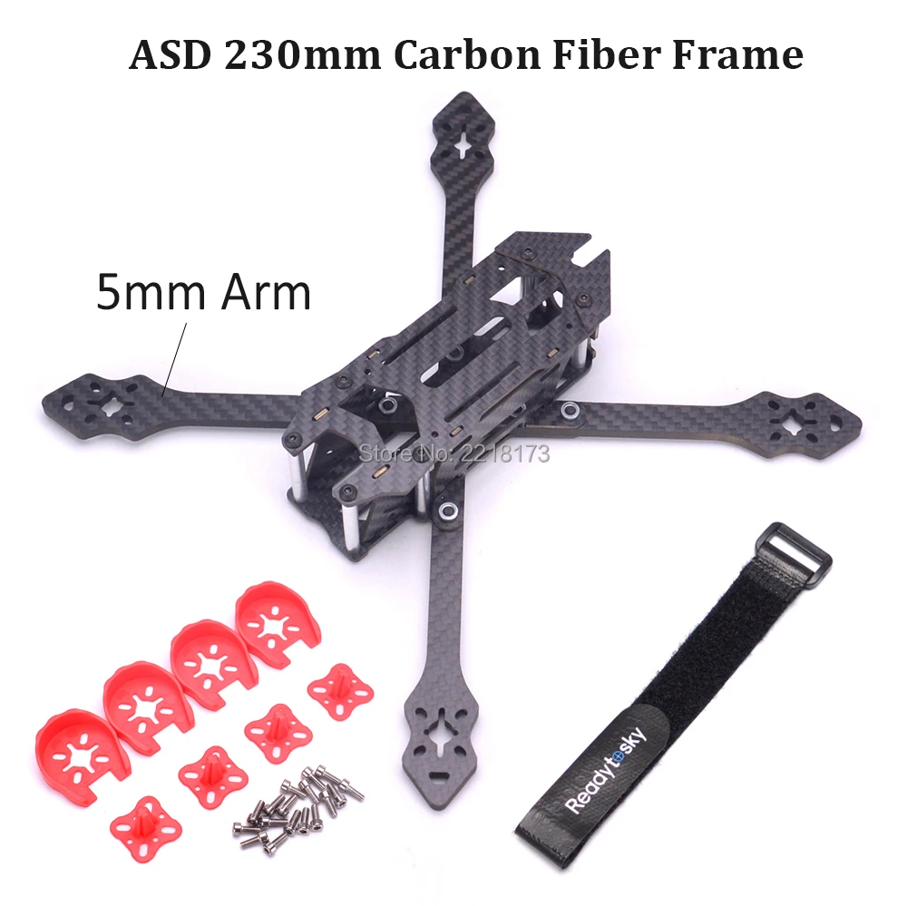 ASD 230 230mm 5 inch true X with 5mm Arm carbon fiber frame Quadcopter for XBEE FPV RC Racing Drone
ASD 230 230mm 5 inch true X with 5mm Arm carbon fiber frame Quadcopter for XBEE FPV RC Racing Drone