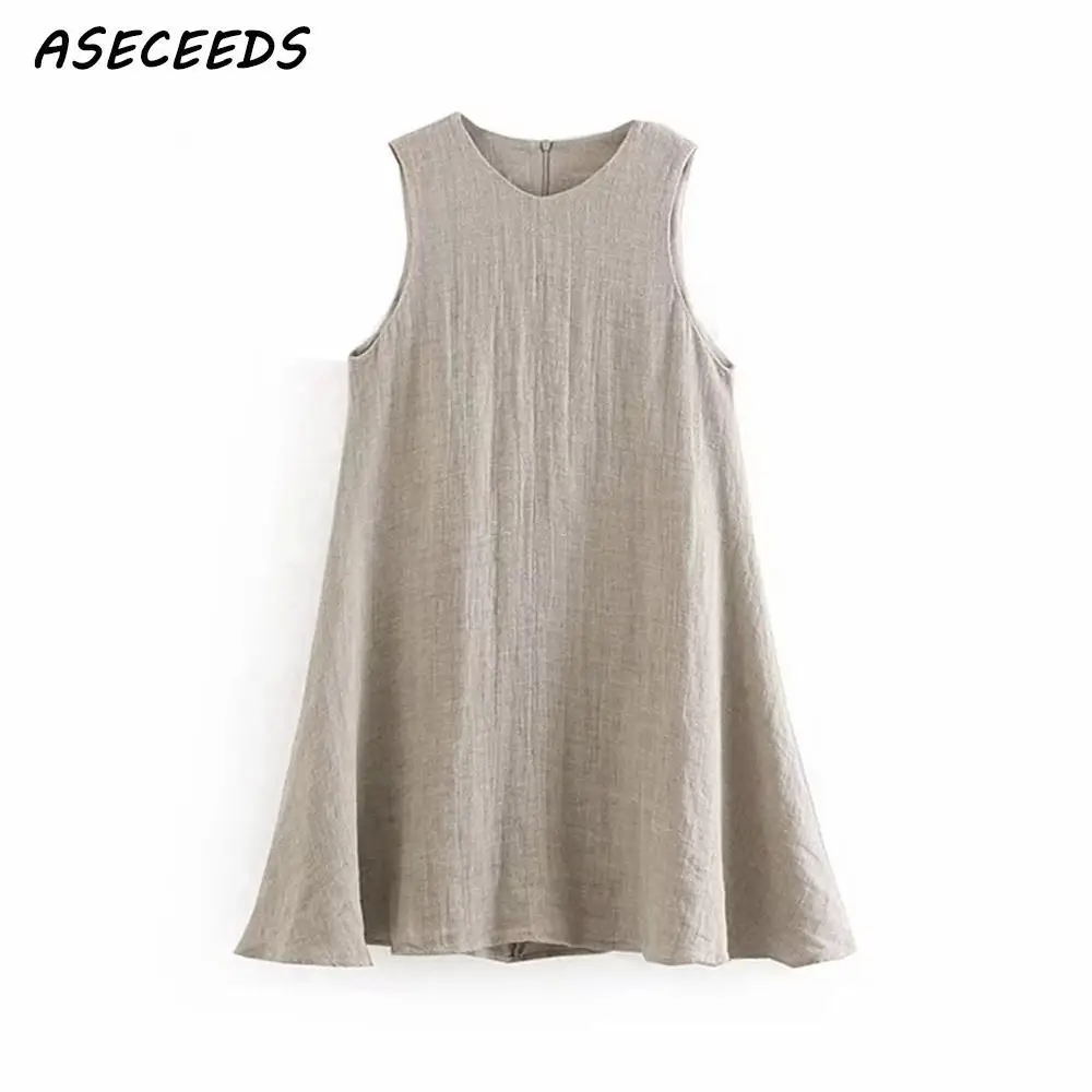 2019 Korean clothes casual linen dress women vintage solid summer dress bohemian short sleeve o neck sexy mini dress streetwear
2019 Korean clothes casual linen dress women vintage solid summer dress bohemian short sleeve o neck sexy mini dress streetwear