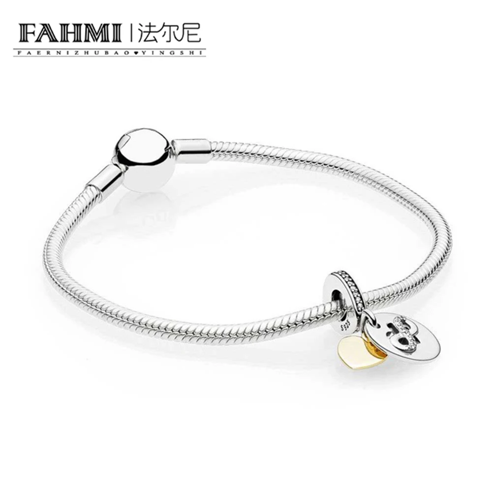 FAHMI New Arrival 100% 925 Sterling Silver Simple Bracelet For Women With Heart Chain Charms Beads Fashion Jewelry Original
FAHMI New Arrival 100% 925 Sterling Silver Simple Bracelet For Women With Heart Chain Charms Beads Fashion Jewelry Original