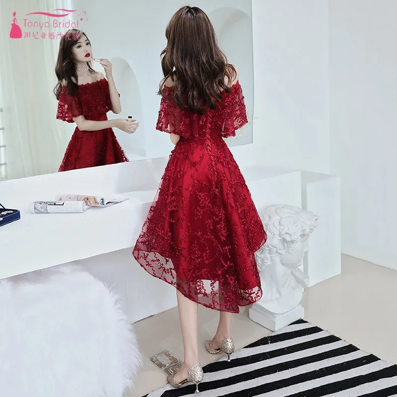 Half Sleeves Short Front Long Back Prom Dresses Red Black White Hi-Lo Evening Prom Gown Lace Formal Dress JQ428
Half Sleeves Short Front Long Back Prom Dresses Red Black White Hi-Lo Evening Prom Gown Lace Formal Dress JQ428