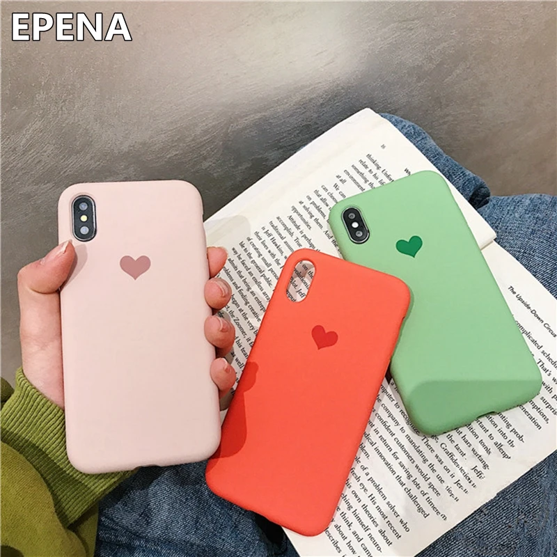 Love Heart Candy Color Phone Case for Iphone XR XS MAX Soft Silicone Back Cover for iphone 7 7Plus 8 Plus 6 6s Plus X 10 Case
Love Heart Candy Color Phone Case for Iphone XR XS MAX Soft Silicone Back Cover for iphone 7 7Plus 8 Plus 6 6s Plus X 10 Case