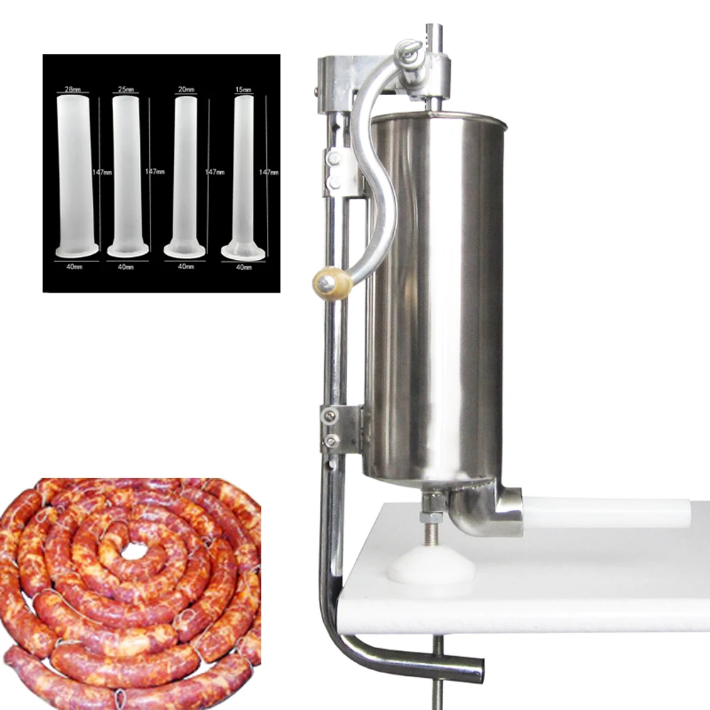 6lbs Manual Sausage Stuffer Stainless Steel Vertical Sausage Filling Making Machine Meat Sausage Stuffer Filler Maker Tool
6lbs Manual Sausage Stuffer Stainless Steel Vertical Sausage Filling Making Machine Meat Sausage Stuffer Filler Maker Tool