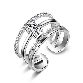 Wholesale 12pcs Three Layer Opened Finger Rings Shiny Zirconia Resizable Rings Fashion Wedding Jewelry Gift For Women
Wholesale 12pcs Three Layer Opened Finger Rings Shiny Zirconia Resizable Rings Fashion Wedding Jewelry Gift For Women