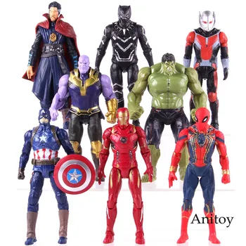 Marvel Avengers Action Figure Thanos Captain America Dr. Strange Ant Man Panther PVC Model Toy With Light 8pcs/set
Marvel Avengers Action Figure Thanos Captain America Dr. Strange Ant Man Panther PVC Model Toy With Light 8pcs/set