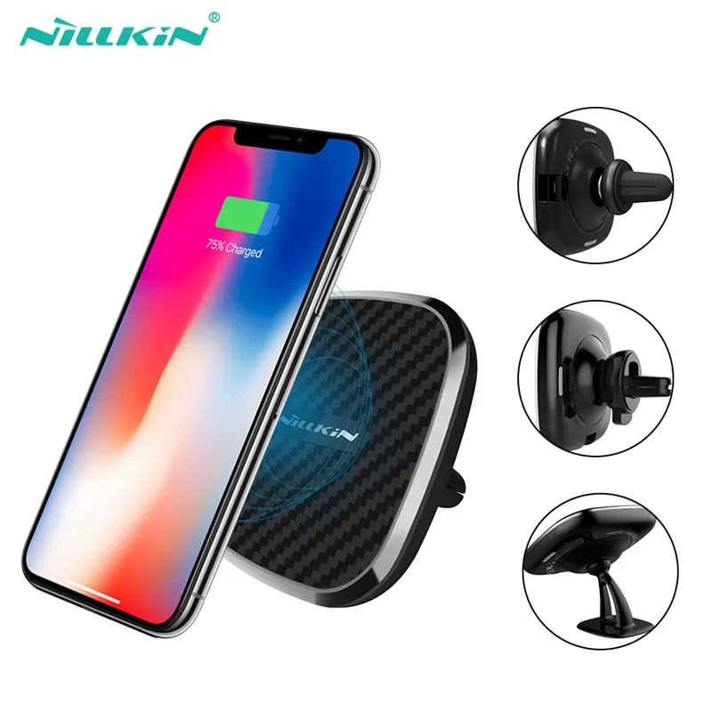 

NILLKIN 360 Rotation Car Wireless Charger For Samsung Galaxy S10 S9 S8 S7 Plus 10W Wireless Magnetic Vehicle Qi Fast Chargers