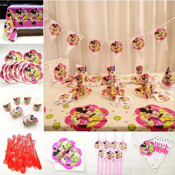 82pc/set Minnie Mouse Kids Birthday Party Supplies Tablecloth Plate Cup Napkin Straw Flag Knife Fork Spoon Tableware Decoration
82pc/set Minnie Mouse Kids Birthday Party Supplies Tablecloth Plate Cup Napkin Straw Flag Knife Fork Spoon Tableware Decoration