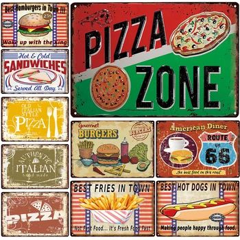 Pizza Zone Plaque Metal Vintage Burgers Metal Sign Hot Dog Tin Sign Decoration Metal Poster Home Bar Pub Vintage Wall Posters
Pizza Zone Plaque Metal Vintage Burgers Metal Sign Hot Dog Tin Sign Decoration Metal Poster Home Bar Pub Vintage Wall Posters