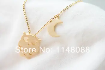 Fashion Gold silver Unique Design Perfect Combination owl and moon necklace jewelry
Fashion Gold silver Unique Design Perfect Combination owl and moon necklace jewelry