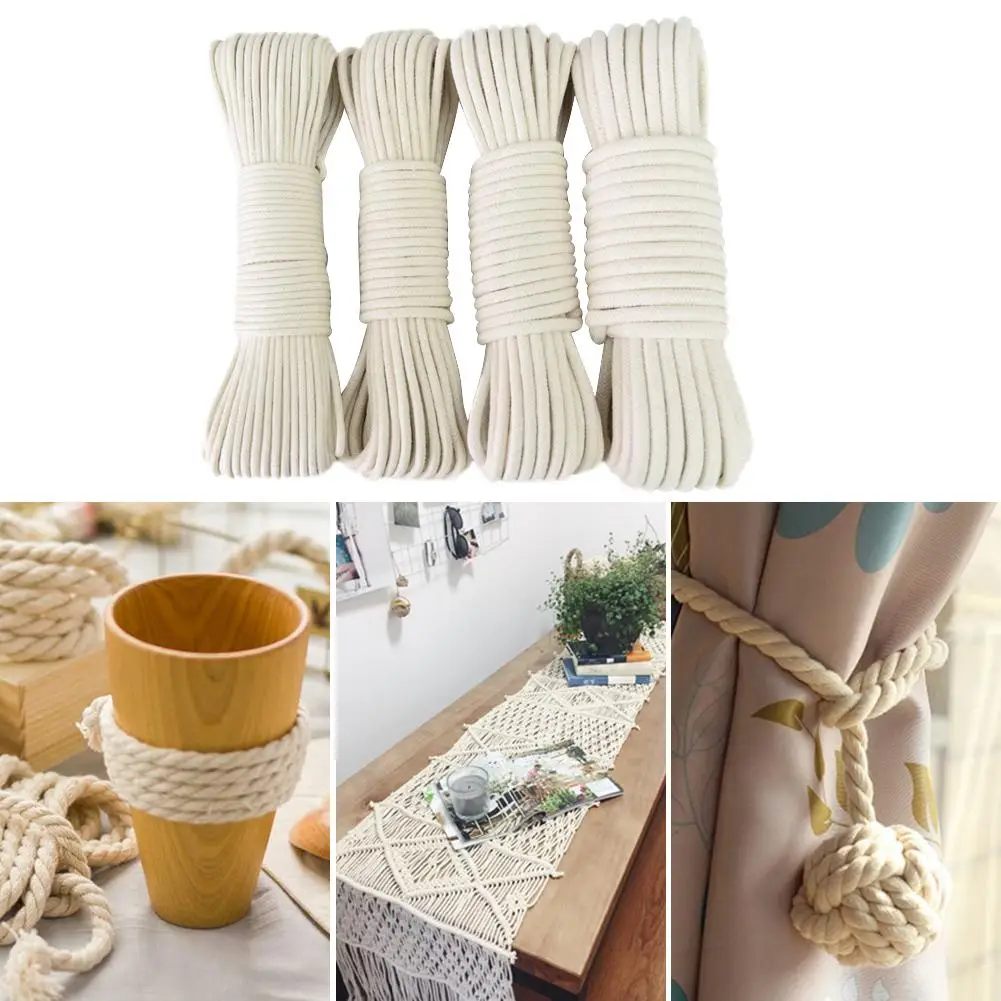 NEW Handmade DIY Off-white Cotton Rope Knitting Braided Decorative Yarn Luggage Drawstring Curtain Tied Rope #CO
NEW Handmade DIY Off-white Cotton Rope Knitting Braided Decorative Yarn Luggage Drawstring Curtain Tied Rope #CO