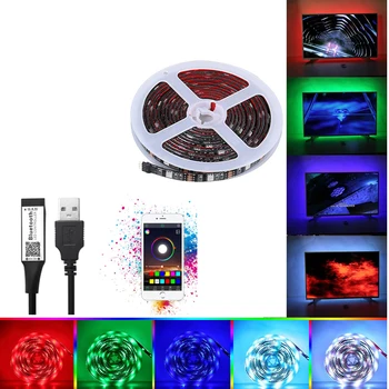 5V USB Bluetooth LED strip light lamp SMD 5050 TV Background Lighting Kit Desktop Background Lamp for TV Computer Display Screen
5V USB Bluetooth LED strip light lamp SMD 5050 TV Background Lighting Kit Desktop Background Lamp for TV Computer Display Screen