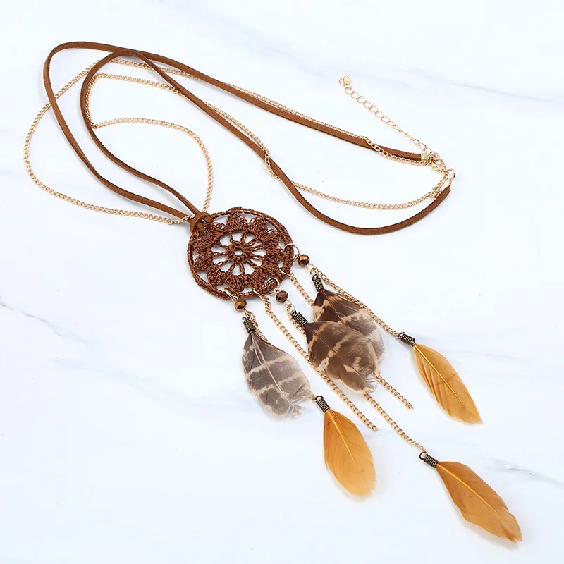 Handmade Boho Ethnic Dreamcatcher Long Necklaces & Pendants For Women Feather Statement Charms Bohemian Jewellery Bijoux Collare
Handmade Boho Ethnic Dreamcatcher Long Necklaces & Pendants For Women Feather Statement Charms Bohemian Jewellery Bijoux Collare