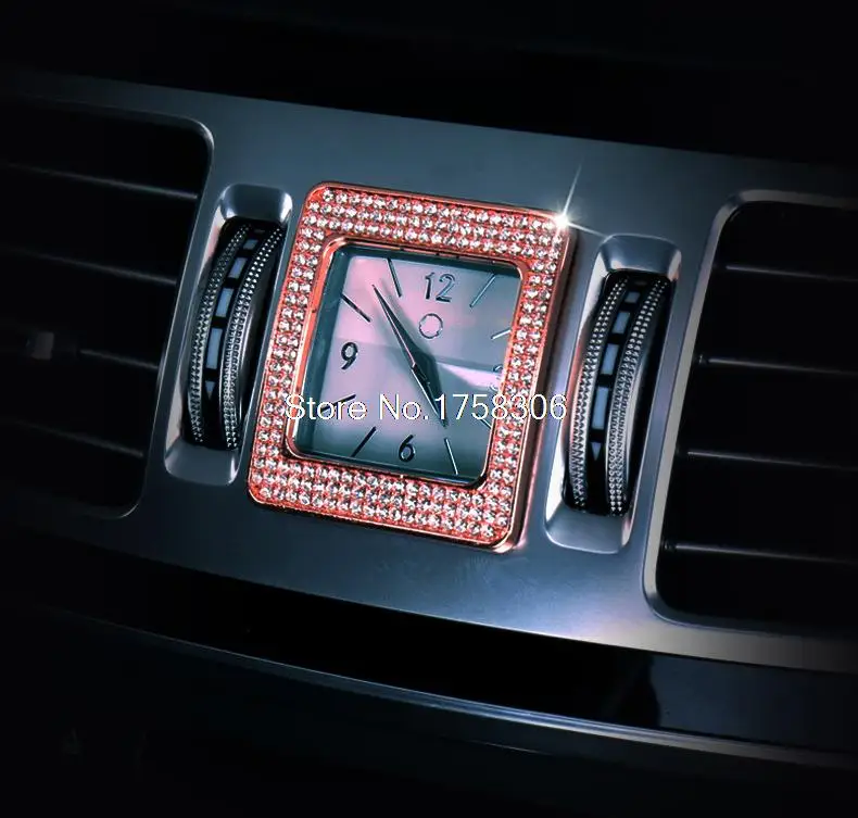 Автомобильная консоль часы украшение времени кольцевая крышка Стайлинг