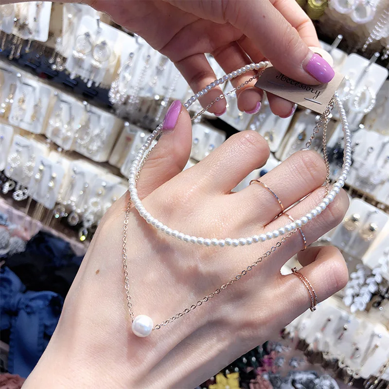 MENGJIQIAO Korean Japan New Double Layer Elegant Simulated Pearl Necklaces For Women Girls Fashion Choker Party Accessories Gift
MENGJIQIAO Korean Japan New Double Layer Elegant Simulated Pearl Necklaces For Women Girls Fashion Choker Party Accessories Gift