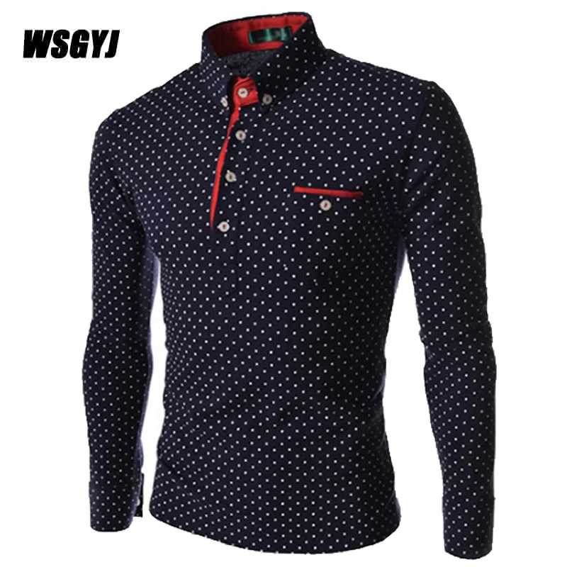 2017 New Brands Mens Dot Long Sleeve POLO Shirts Brands Long Sleeve Camisas Polo Stand Collar Male Polo Shirt Size M-3XL 019
2017 New Brands Mens Dot Long Sleeve POLO Shirts Brands Long Sleeve Camisas Polo Stand Collar Male Polo Shirt Size M-3XL 019
