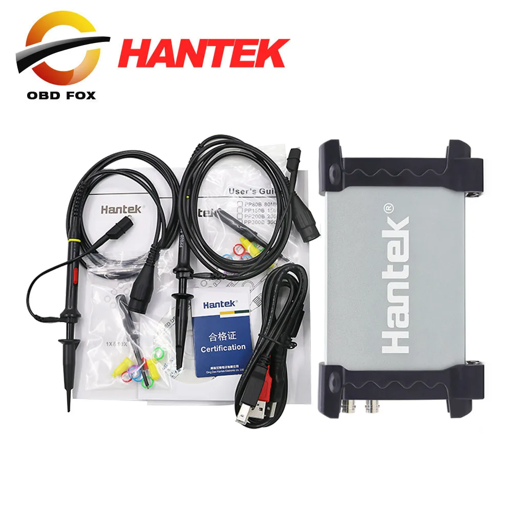 2017 Горячая продажа Hantek 6022BE PC USB осциллограф 2 канала 20 МГц 48MSa/s Бесплатная