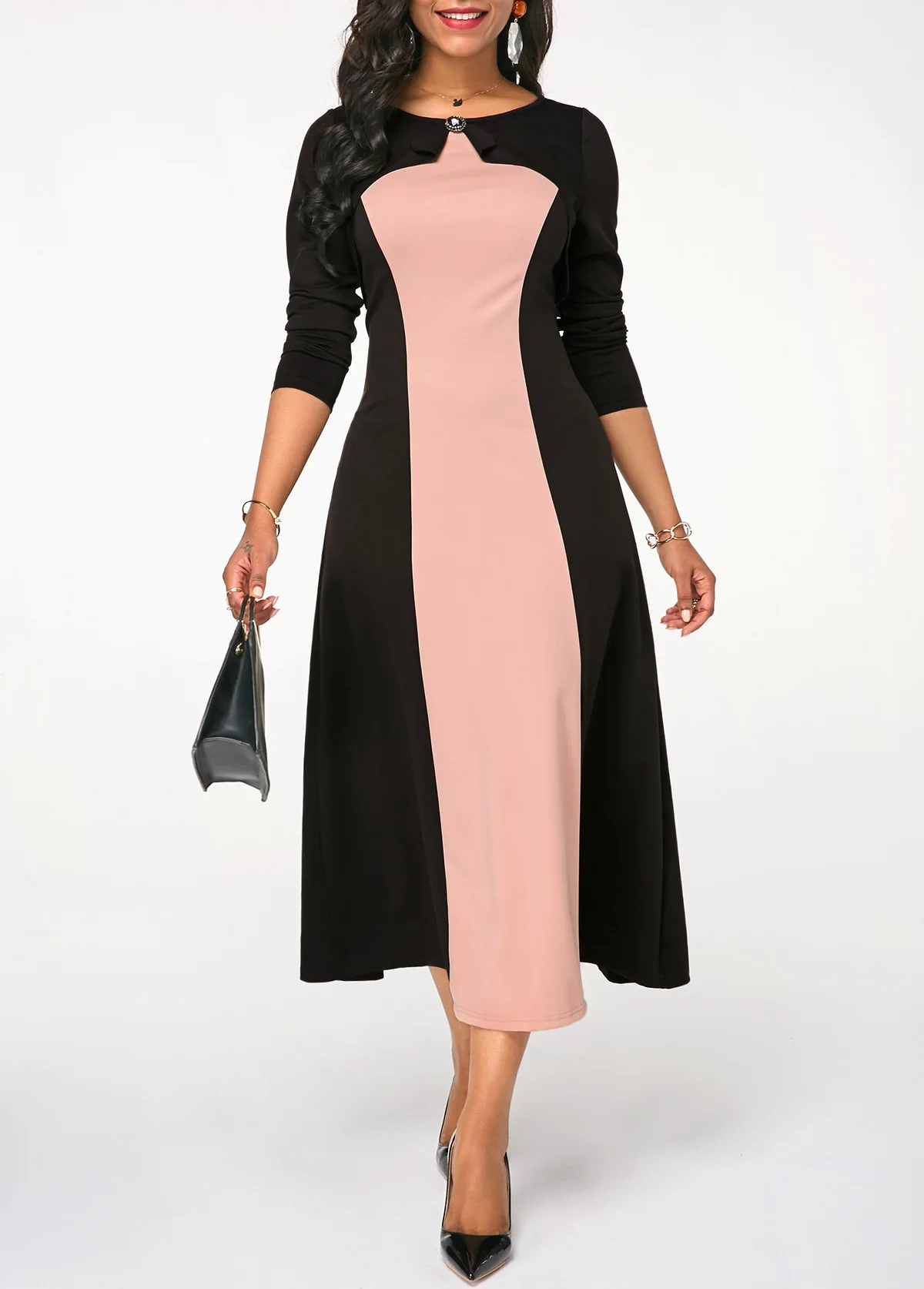 Sakazy Autumn Women Dress O-neck A-line Geometric Regular Empire Long Sleeve Mid With long Womens Dresses New Arrival 2019
Sakazy Autumn Women Dress O-neck A-line Geometric Regular Empire Long Sleeve Mid With long Womens Dresses New Arrival 2019