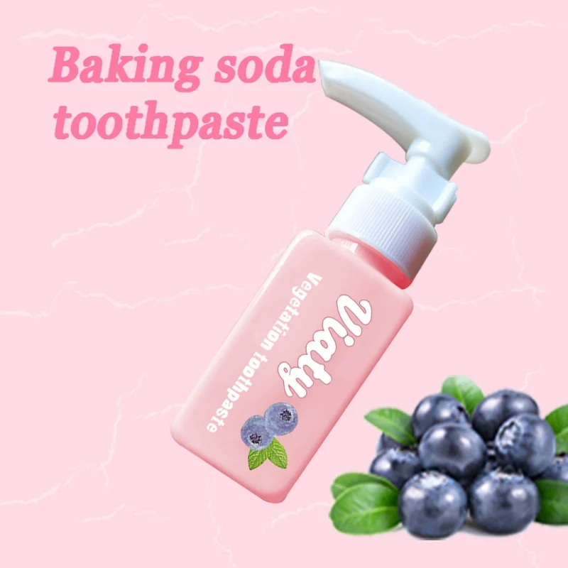 Whitening Toothpaste Press-Type Baking Soda Toothpaste Fresh Breath Blueberry Fruity Taste Fluoride-Free Intensive Stain Removal
Whitening Toothpaste Press-Type Baking Soda Toothpaste Fresh Breath Blueberry Fruity Taste Fluoride-Free Intensive Stain Removal