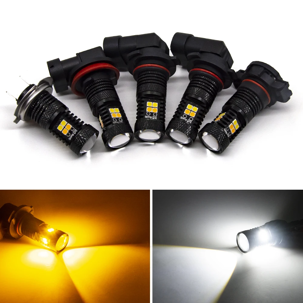 10 шт. H8 H11 светодиодные лампы HB4 HB3 9006 9005 Противотуманные фары 1000LM 6000K 12V DRL дневные