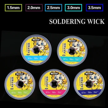 Desoldering Wire 1.5/2.0/2.5/3.0/3.5mm Suction Tin Desoldering Braid Solder Wick for PCB Tin Remove BGA Welding Tools
Desoldering Wire 1.5/2.0/2.5/3.0/3.5mm Suction Tin Desoldering Braid Solder Wick for PCB Tin Remove BGA Welding Tools