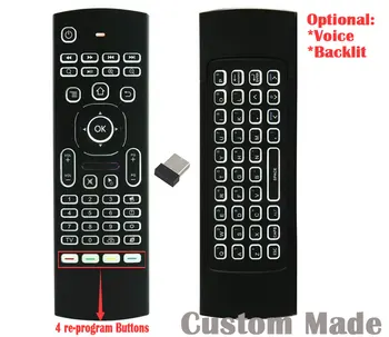 10pcs Custom Made 2.4G wireless air mouse Mini keyboard remote control Joystick Gamepad Backlit/Microphone voice/Standard
10pcs Custom Made 2.4G wireless air mouse Mini keyboard remote control Joystick Gamepad Backlit/Microphone voice/Standard