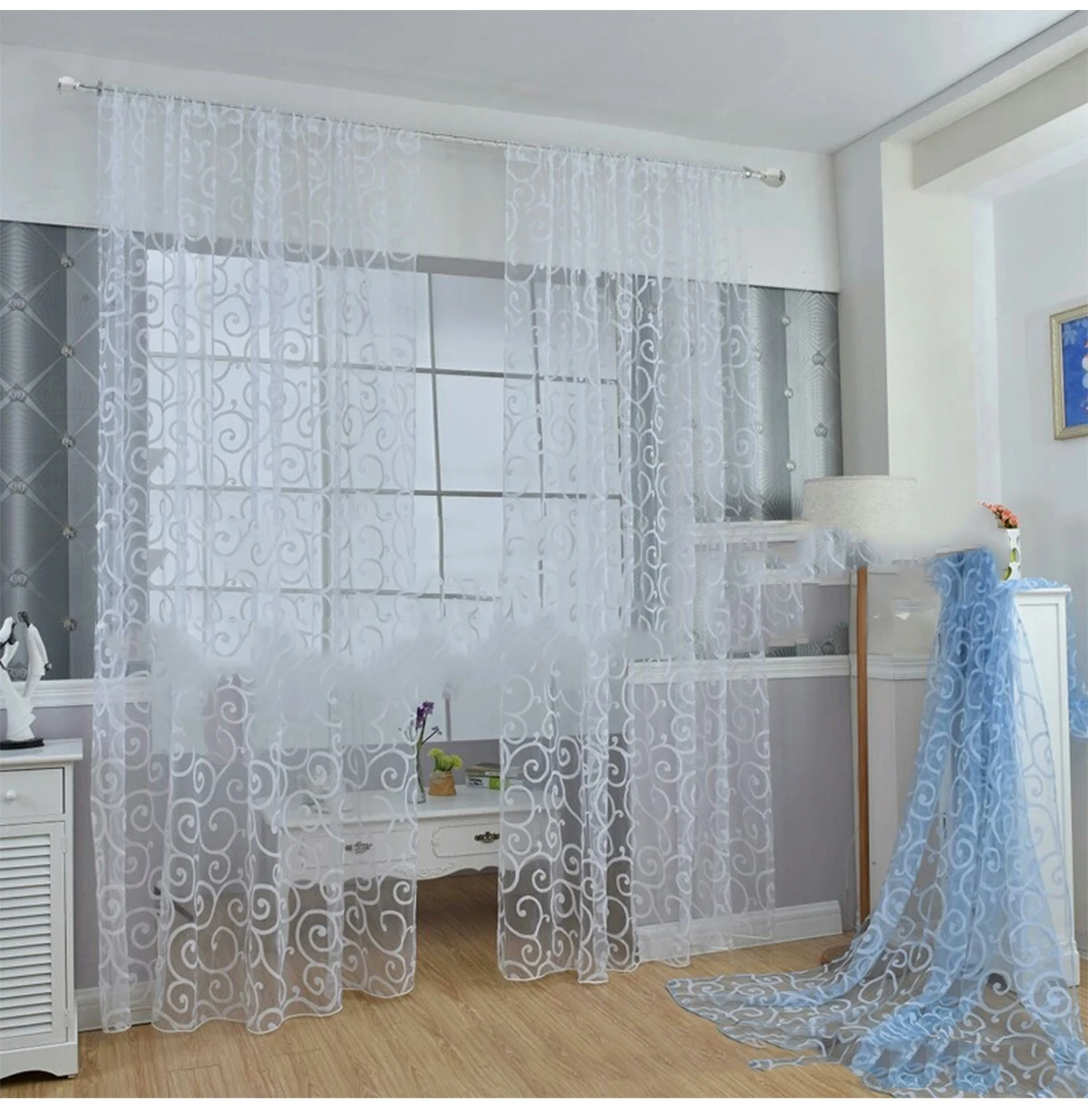 Europe Solid White Flocking Yarn Curtain Window Tulle Curtains For Living Room Kitchen Modern Window Treatments Voile Curtain
Europe Solid White Flocking Yarn Curtain Window Tulle Curtains For Living Room Kitchen Modern Window Treatments Voile Curtain