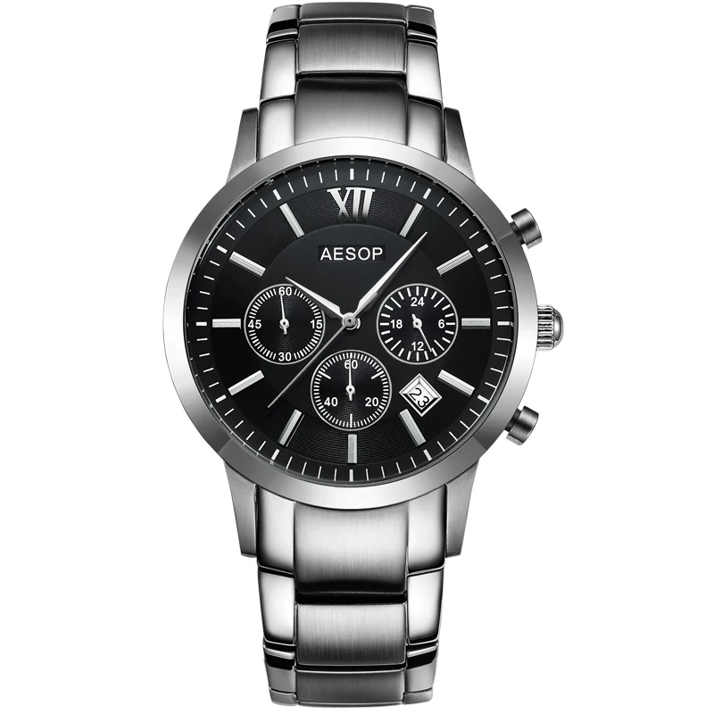 AESOP Stopwatch sport watch Sapphire Crystal hours Men Quartz Full steel Male Clock Relogio Masculino waterproof 100 meter
AESOP Stopwatch sport watch Sapphire Crystal hours Men Quartz Full steel Male Clock Relogio Masculino waterproof 100 meter