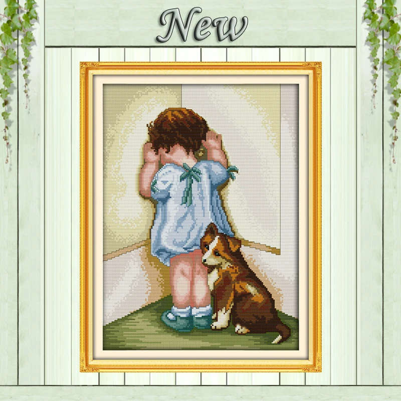 Lovely baby,pattern printed on the fabric DMC 14CT 11CT Cross Stitch Set,full embroidery needlework kits,kid and dog Home Decor
Lovely baby,pattern printed on the fabric DMC 14CT 11CT Cross Stitch Set,full embroidery needlework kits,kid and dog Home Decor