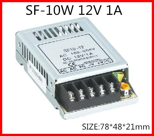 10W 12V 1A Ultra thin Single Output Switching power supply for LED Strip light 90-264 V AC Input
10W 12V 1A Ultra thin Single Output Switching power supply for LED Strip light 90-264 V AC Input