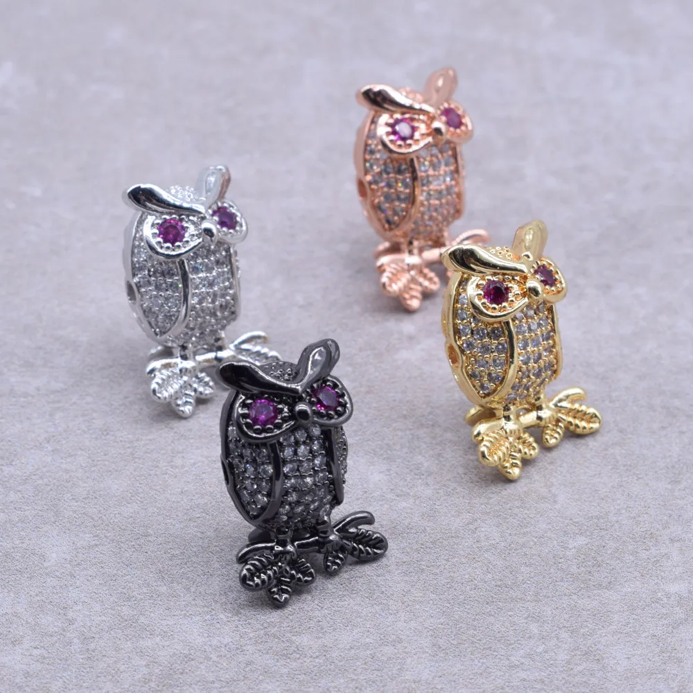 4 Pcs/Lots Cute Owl Charm Copper Inlaid Zircon Suitable for Jewelry Making DIY Beads Bracelet Findings Components Wholesale
4 Pcs/Lots Cute Owl Charm Copper Inlaid Zircon Suitable for Jewelry Making DIY Beads Bracelet Findings Components Wholesale