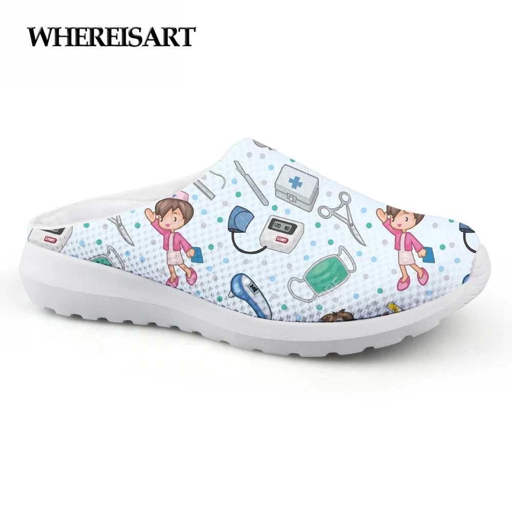 WHEREISART Women Slippers Cartoon Cute Nursing Medical Printing Summer Breathable Female Home Sandals Beach Girls Indoor Slides
WHEREISART Women Slippers Cartoon Cute Nursing Medical Printing Summer Breathable Female Home Sandals Beach Girls Indoor Slides