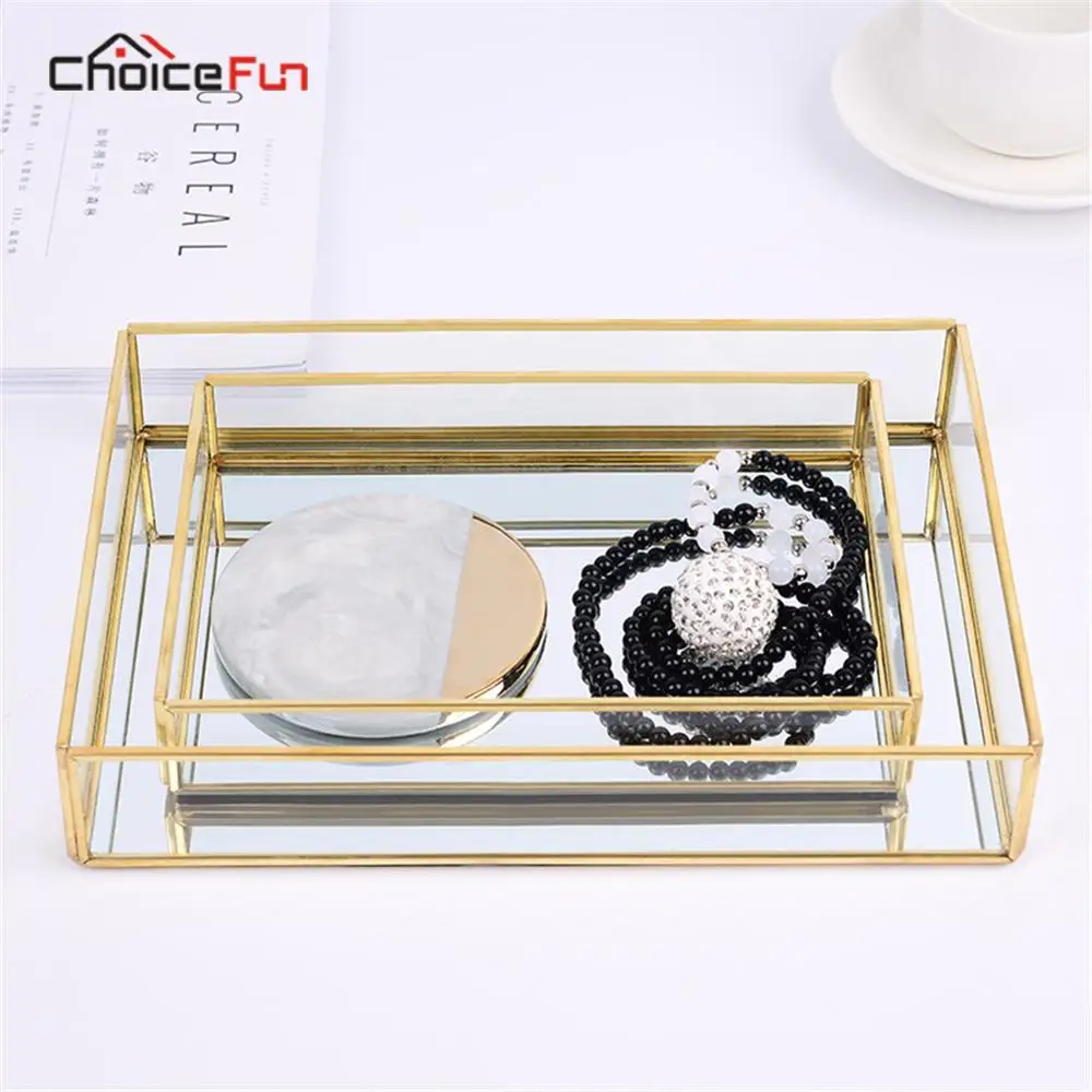 Nordic Retro Storage Tray Gold Rectangle Glass Makeup Organizer Tray Dessert Plate Jewelry Display Home Kitchen Decor
Nordic Retro Storage Tray Gold Rectangle Glass Makeup Organizer Tray Dessert Plate Jewelry Display Home Kitchen Decor