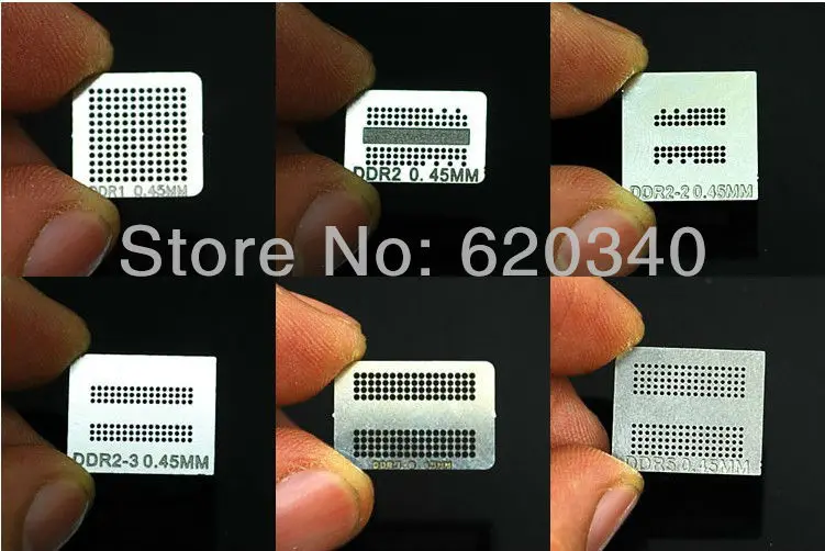 2 set BGA Directly Heated Memory (DDR+DDR2+DDR2-2+DDR2-3+DDR3+DDR5=6pcs/set) bga reballing kit XBOX360 Memory stencil
2 set BGA Directly Heated Memory (DDR+DDR2+DDR2-2+DDR2-3+DDR3+DDR5=6pcs/set) bga reballing kit XBOX360 Memory stencil