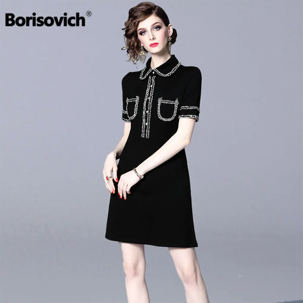 Borisovich Women Summer Black Casual Short Dress New 2019 Fashion Double Pockets Office Lady Elegant A-line Dresses N1206
Borisovich Women Summer Black Casual Short Dress New 2019 Fashion Double Pockets Office Lady Elegant A-line Dresses N1206